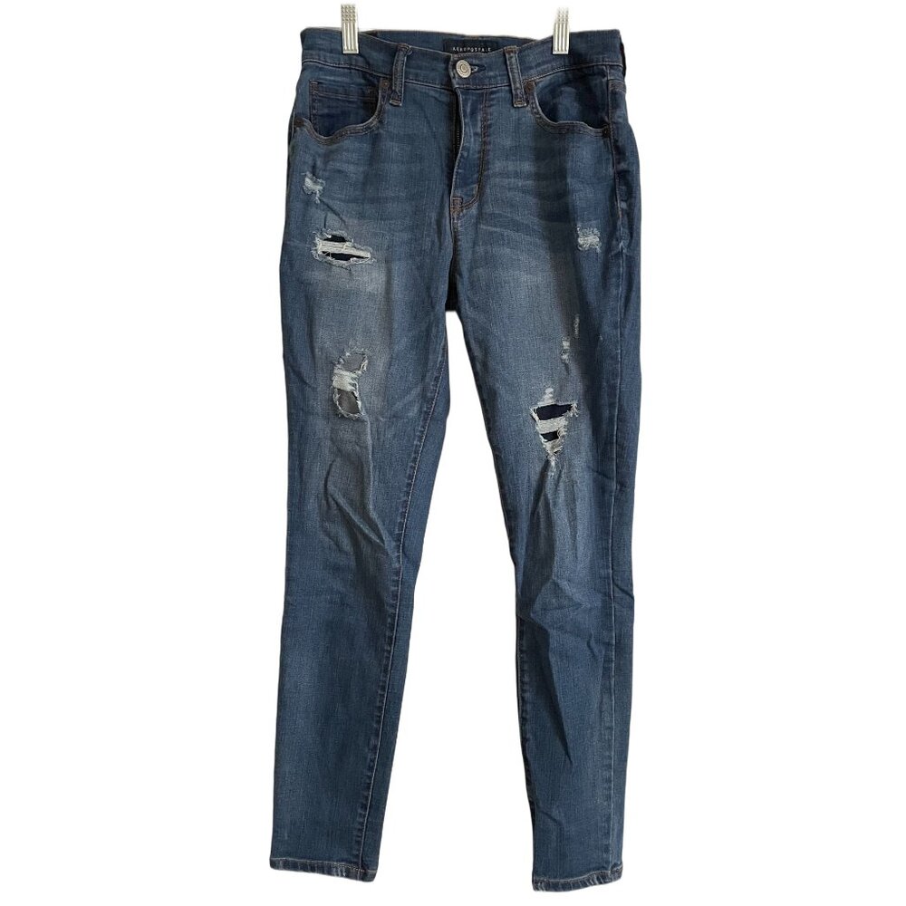 Aeropostale Distressed High Waisted Ankle Jegging - Size 6